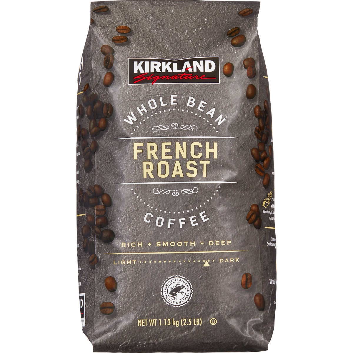 Kirkland Café de grano entero, tostado francés, 2.5 libras