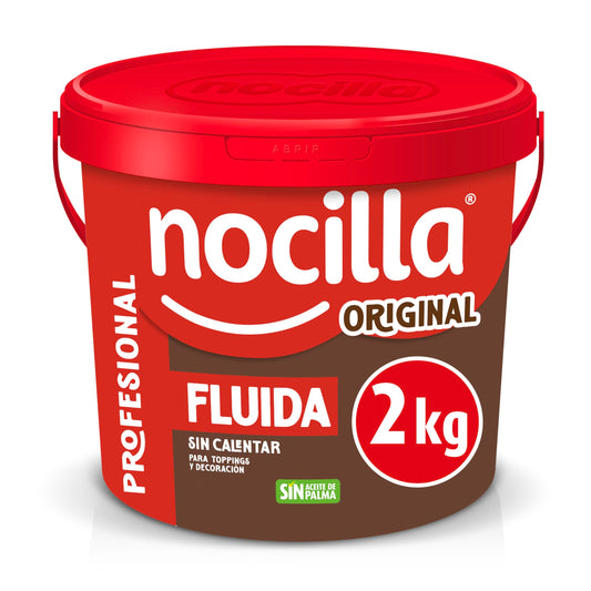 Nocilla, Profesional, Fluida con sabor Original y Avellanas sin Aceite de Palma - 2kg