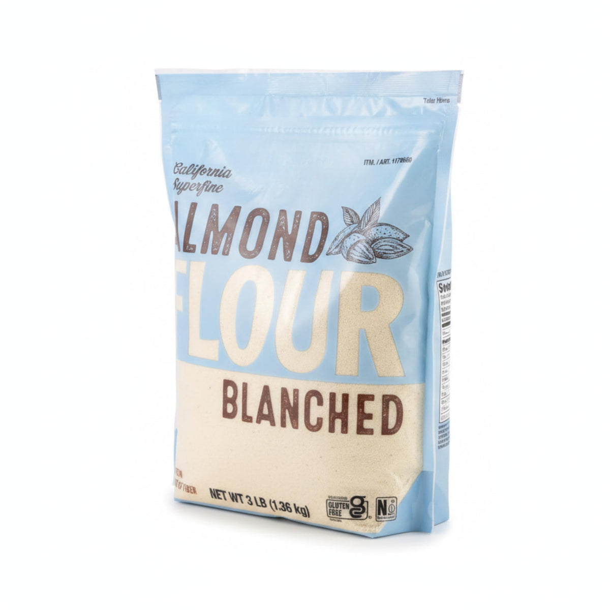 Harina de Almendras de California Blanqueada y Superfina - 1.36kg - Sin Gluten - Apta para Dieta Paleo y Keto - Ideal para Macarons y Repostería Saludable - NEXU