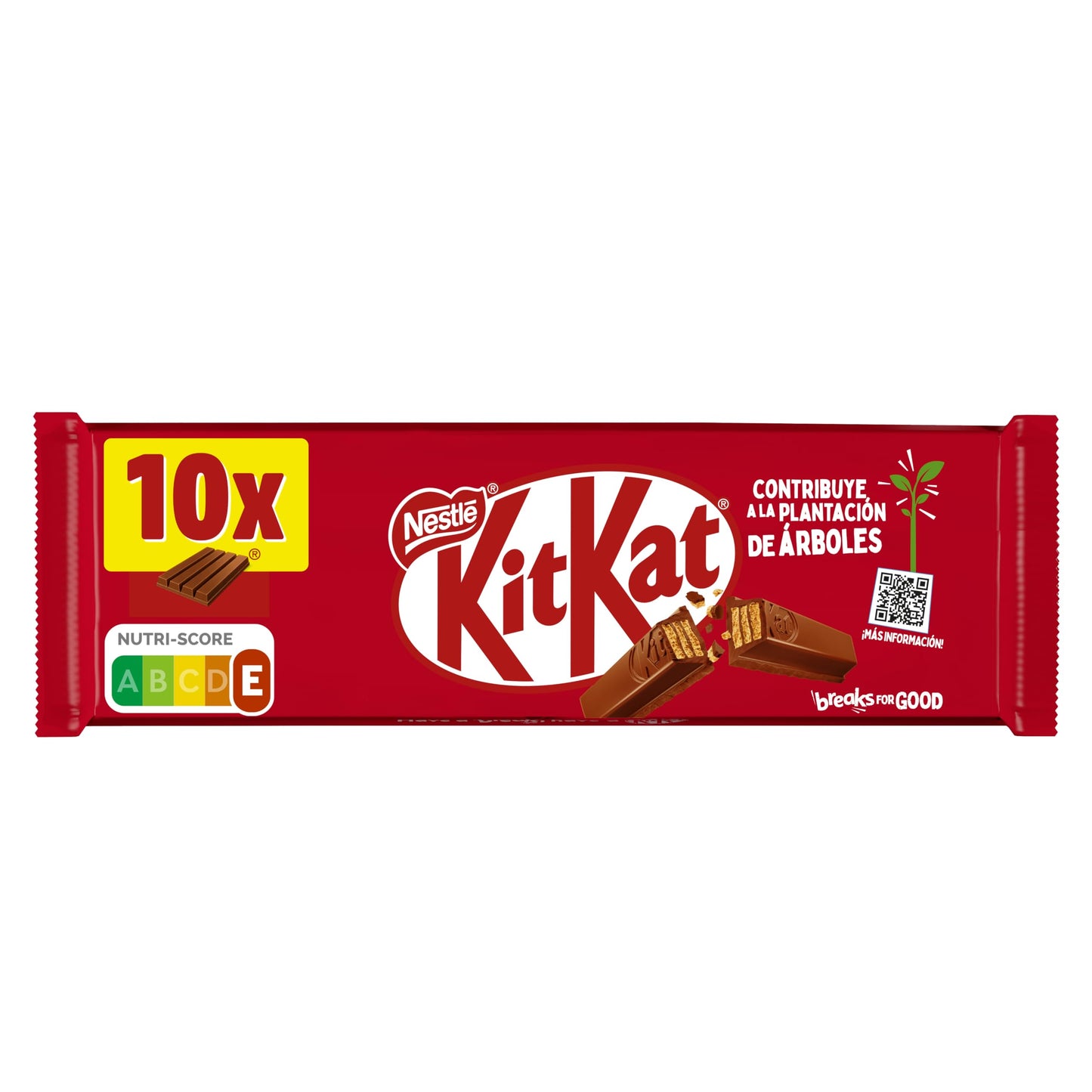 KitKat Galleta recubierta de chocolate con leche (67,2%) - Paquete de 10 x 41.50 gr - Total: 415 gr