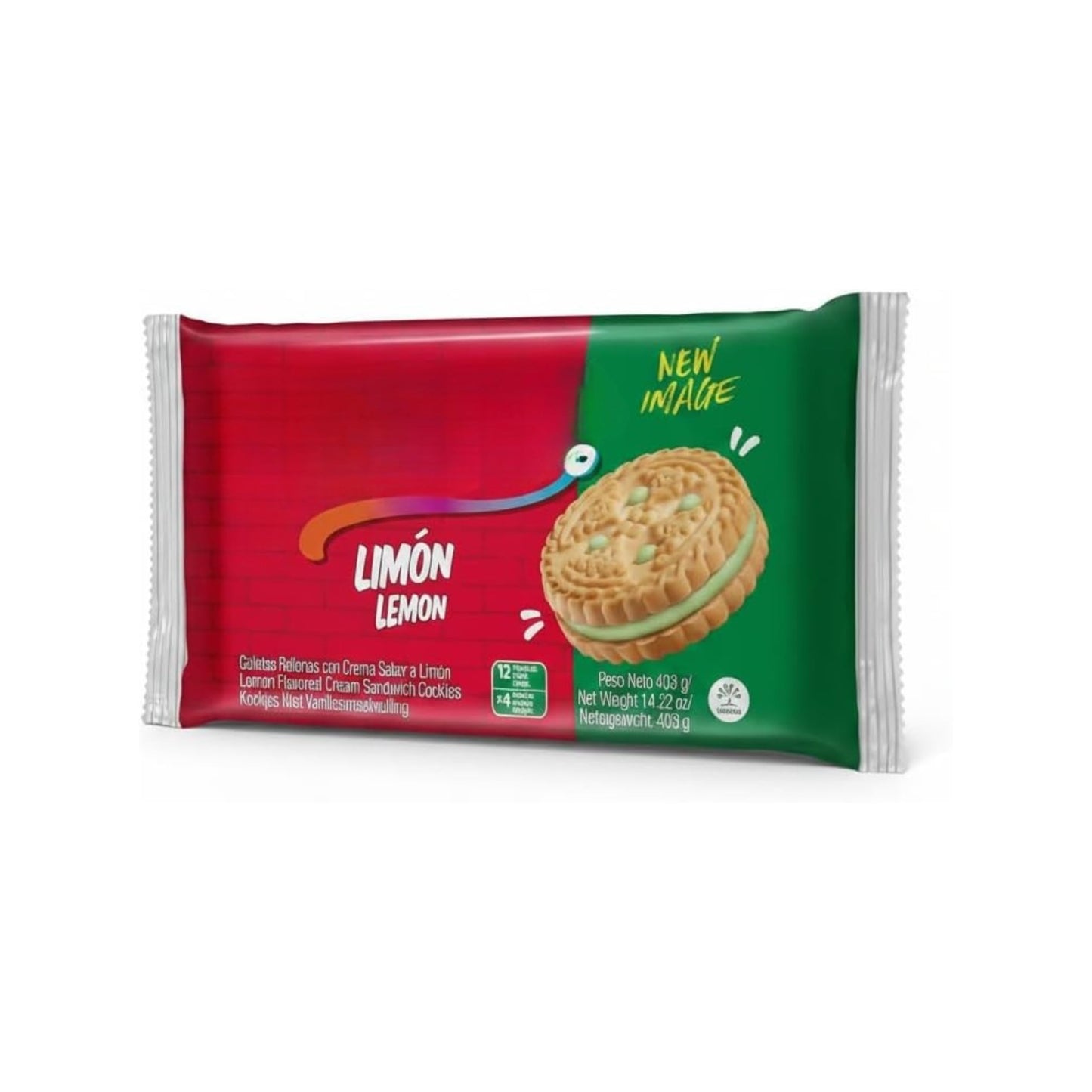 Galletas Festival de Limón - Pack de 12 Paquetes Individuales (403g) - Galletas Rellenas de Crema Cítrica - Merienda Ideal para Compartir - Sin Grasas Trans ni Colesterol - NEXU