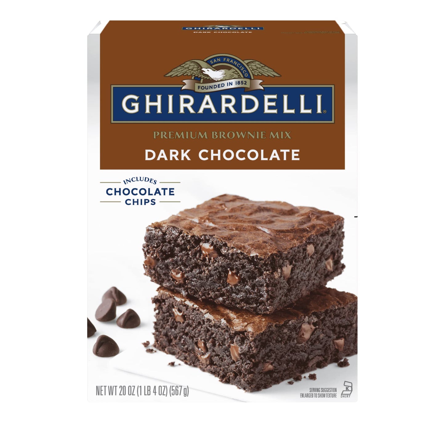 Ghirardelli Dark Chocolate Brownie Mix, 20-Ounce Boxes (Pack of 4)