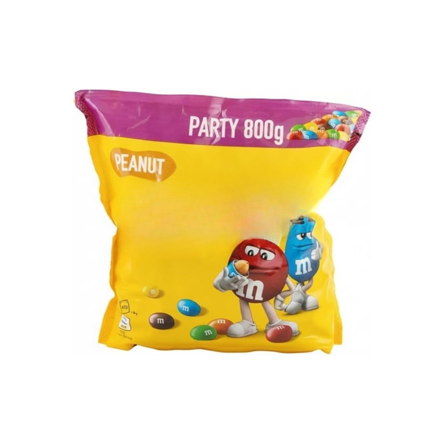 Peanut Party Bag 800g - Grageas de Cacahuete con Chocolate con Leche y Capa de Caramelo Crujiente - Formato Ahorro - Ideal para Fiestas, Eventos y Compartir en Familia - NEXU