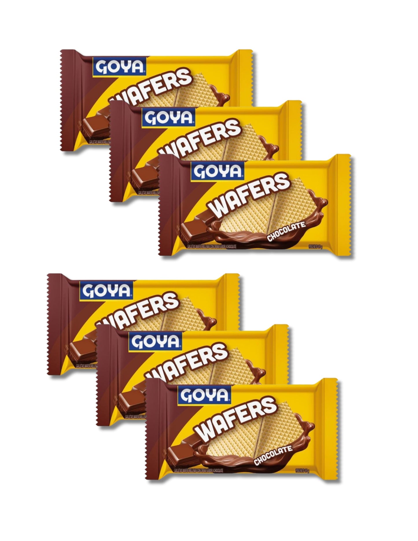 Wafers Galletas Rellenas de Crema Sabor Chocolate, 95g - Barquillos Crujientes con Relleno Dulce - Snack Ideal para Postres, Meriendas o Acompañar Helados y Batidos - Goya - NEXU