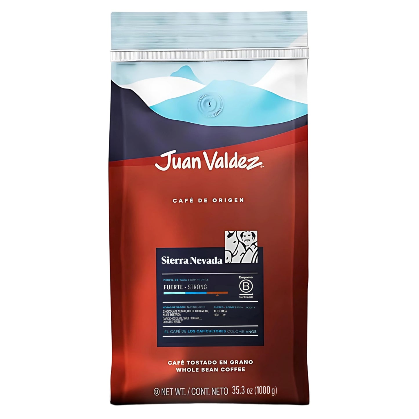 Juan Valdez - Sierra Nevada | Café Tostado en Grano, Fuerte - 1KG
