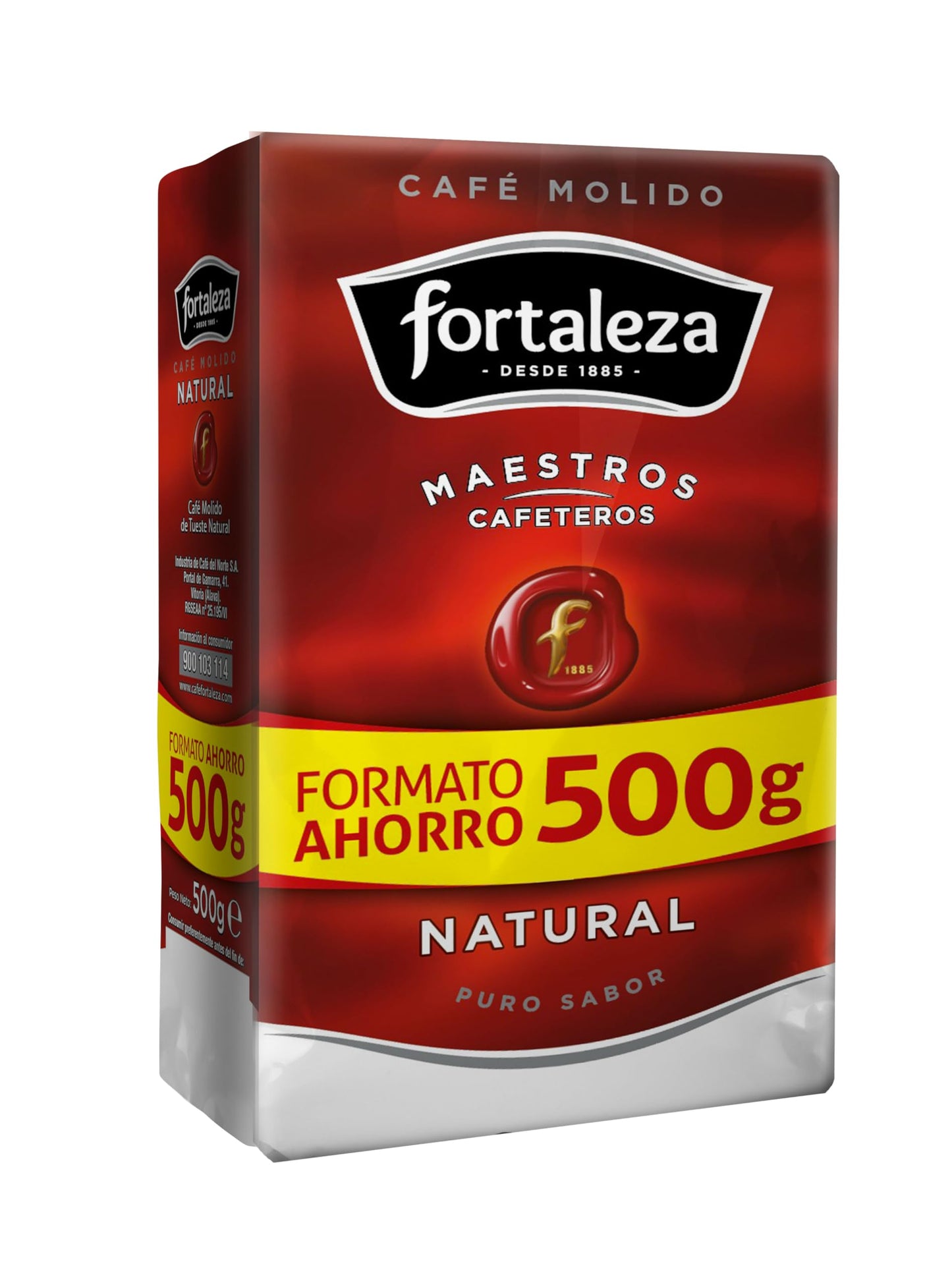 Café Fortaleza - Café Molido Natural, Pack 500g x 6 - Total 3 Kg