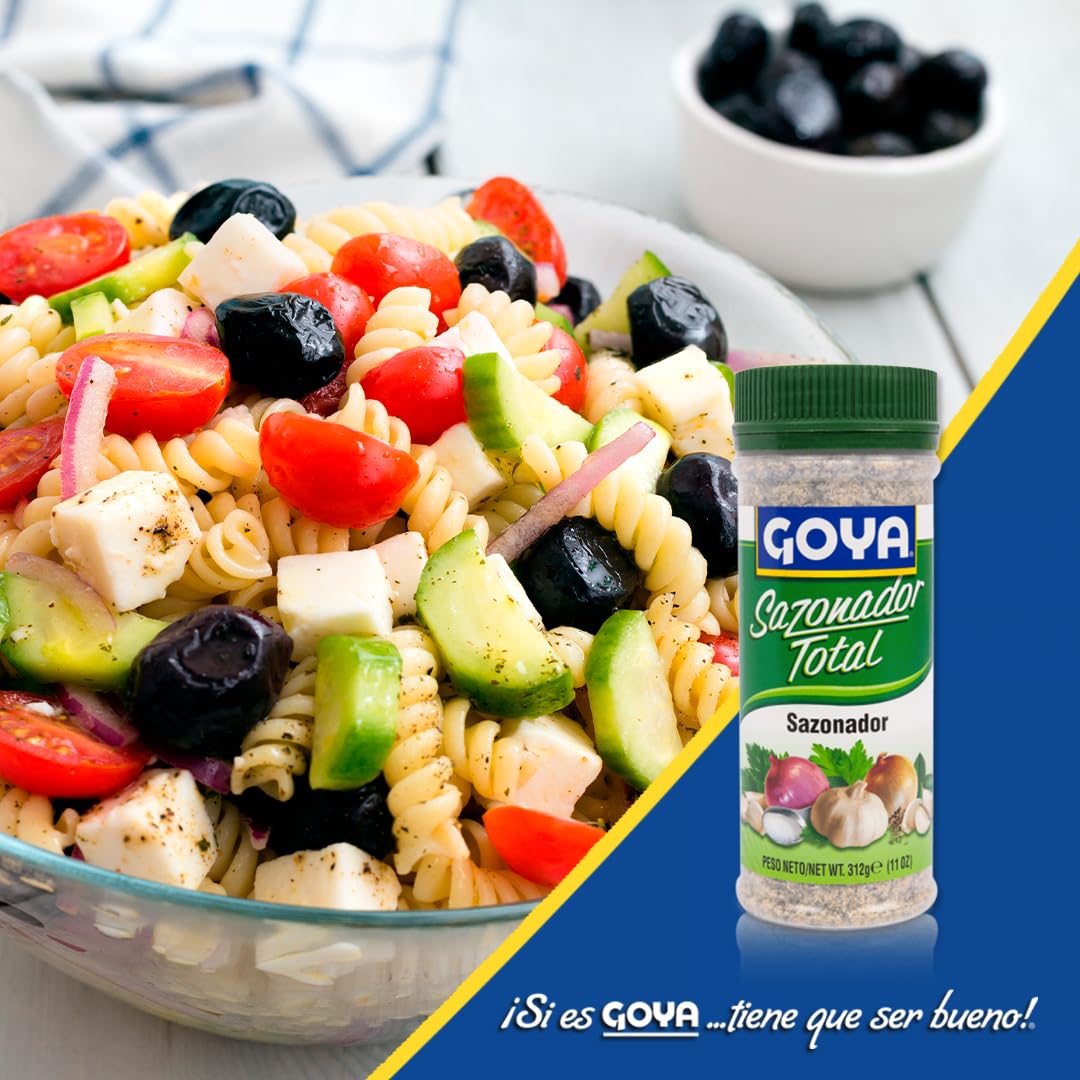 Goya Sazonador Total 312 gr, Sazonador Goya con Ajo, Cebolla, Sal, Perejil, Comino y Orégano, Ideal para Carnes, Pollos, Mariscos y Más