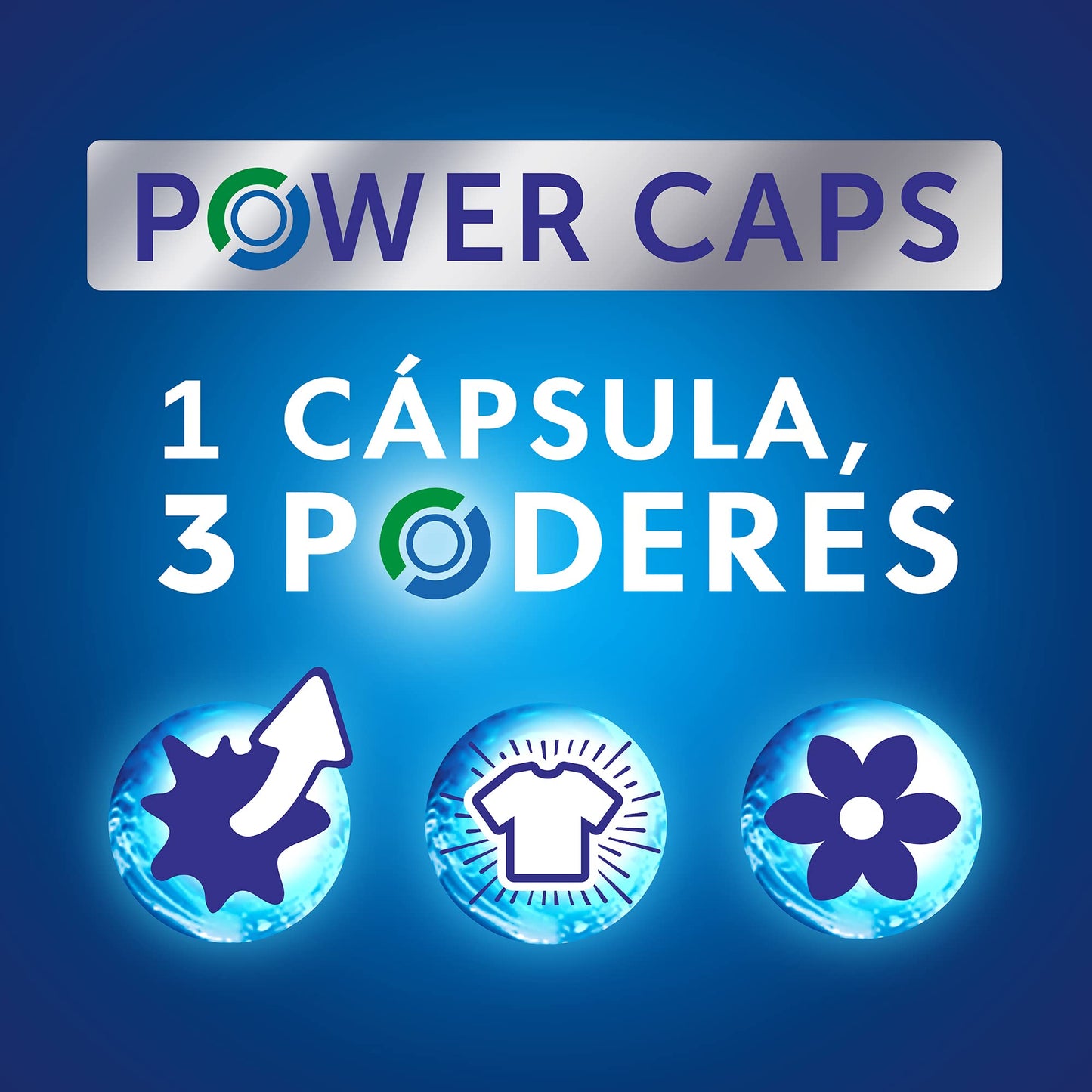 Wipp Express Power Caps (1 x 55), Detergente en cápsulas lavadora que proporciona luminosidad, pastillas lavadora para una limpieza profunda, hasta 30 días de frescor