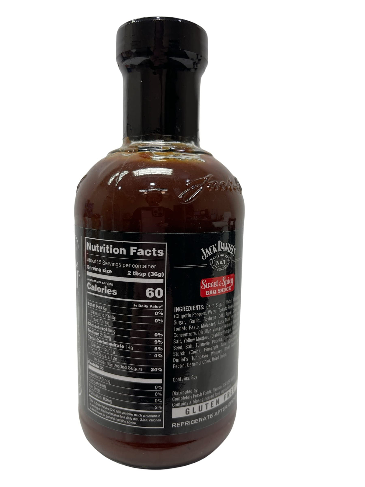 Jack Daniels 19.5oz BBQ Sauce Bundle: Original, Sweet & Spicy, Honey and ThisNThat Recipe Card