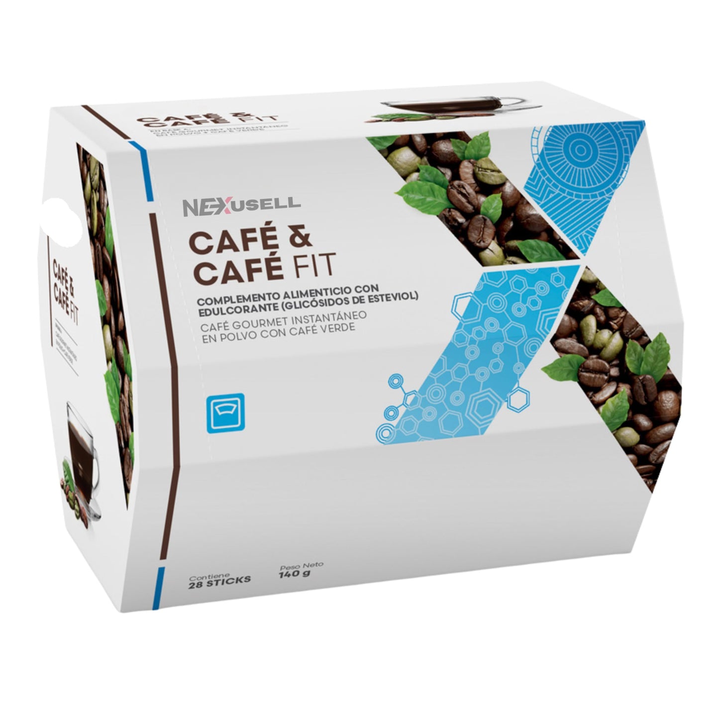 FUXION PACK Té Control de Peso 5 en 1 | 98 Sobres | Detox, Probióticos, Café Fit, Termogénico y Control de Carbohidratos | Prunex 1, Flora Liv, Thermo T3, Nocarb-T y Café Gourmet Instantáneo