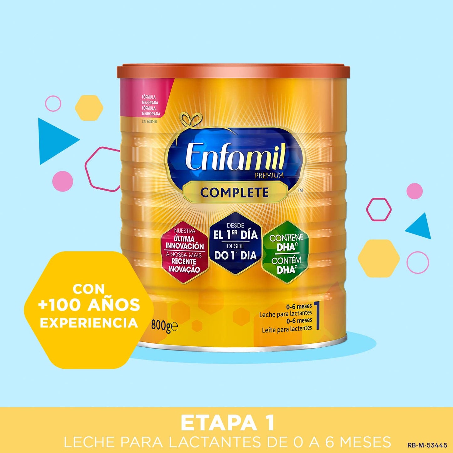 Enfamil Complete 1 Leche infantil para lactantes de 0 a 6 meses de edad, fórmula para bebés recién nacidos - 800 gr