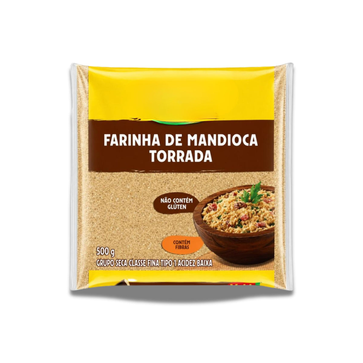 Harina de Yuca Tostada Farinha de Mandioca Torrada - Pack 6 x 500g (3kg) - Mandioca de Grano Fino Tipo 1 - Sin Gluten - Ideal para Farofa y Acompañamientos Tradicionales - Origen Natural - NEXU