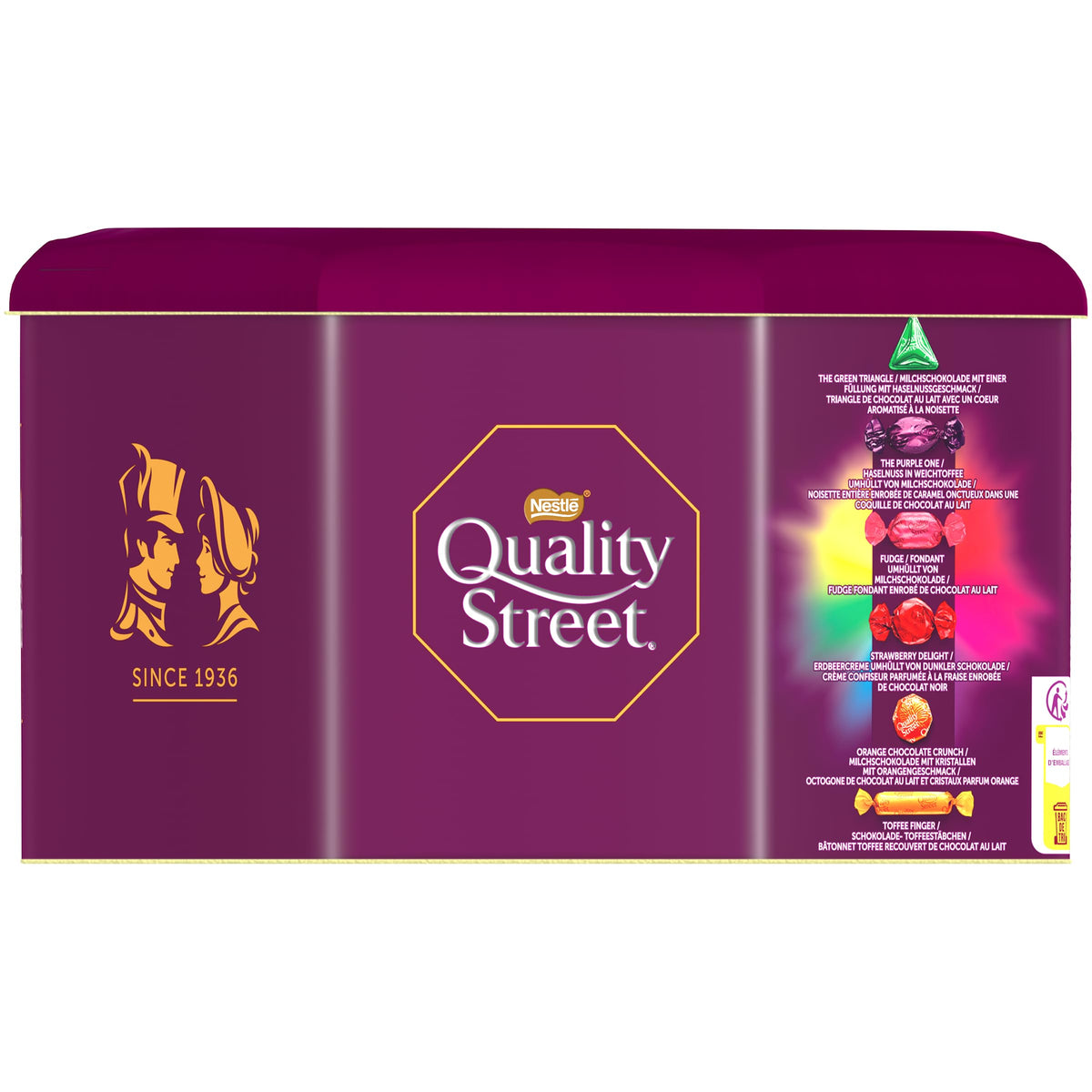 NESTLÉ QUALITY STREET Bombones de Chocolate con Leche y Caramelo Lata 2kg