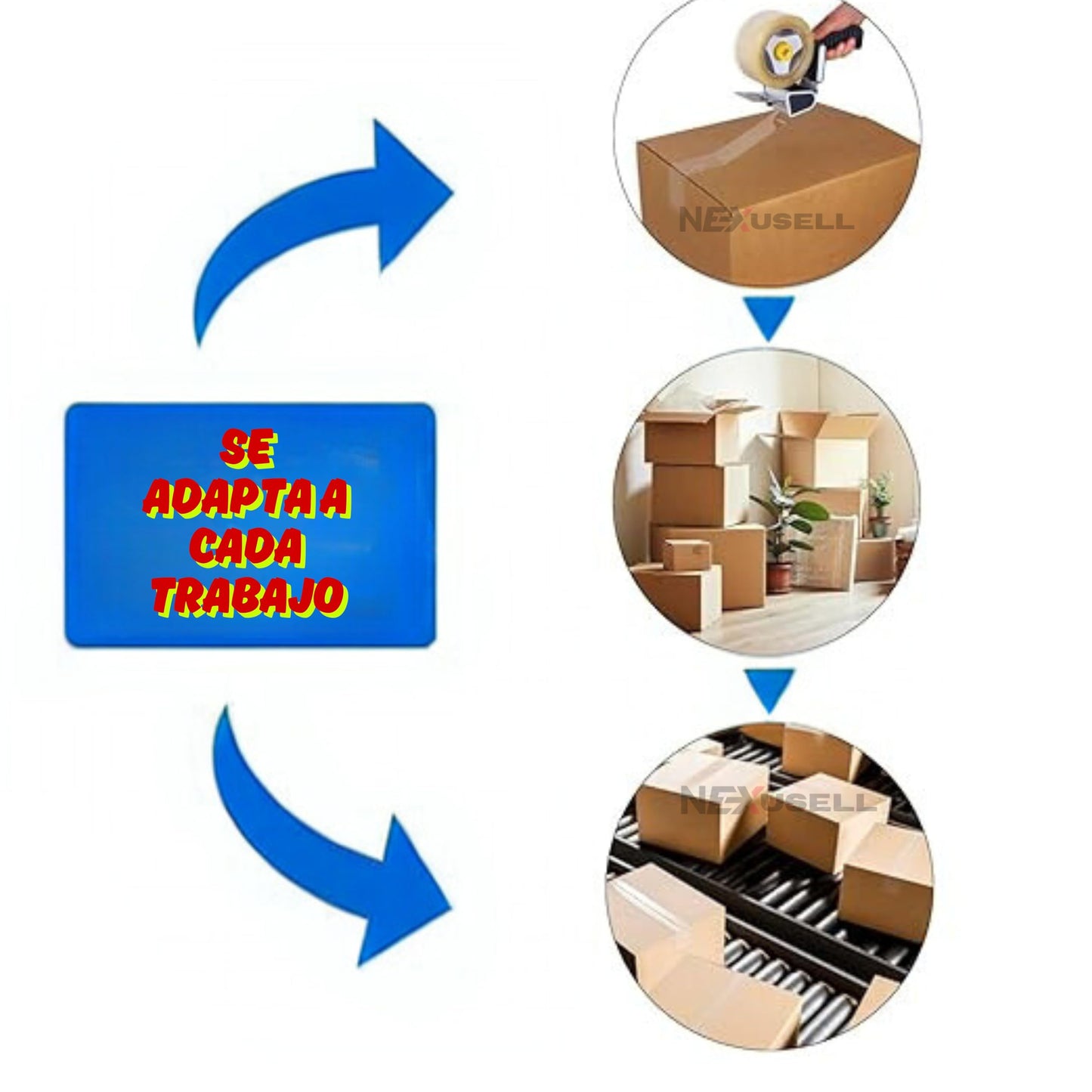PACK 6 Rollos Cinta Adhesiva Transparente para Embalaje 48mm x 300m + Dispensador | Total 1800m | Alta Resistencia | Ideal para Cajas, Envíos y Mudanzas