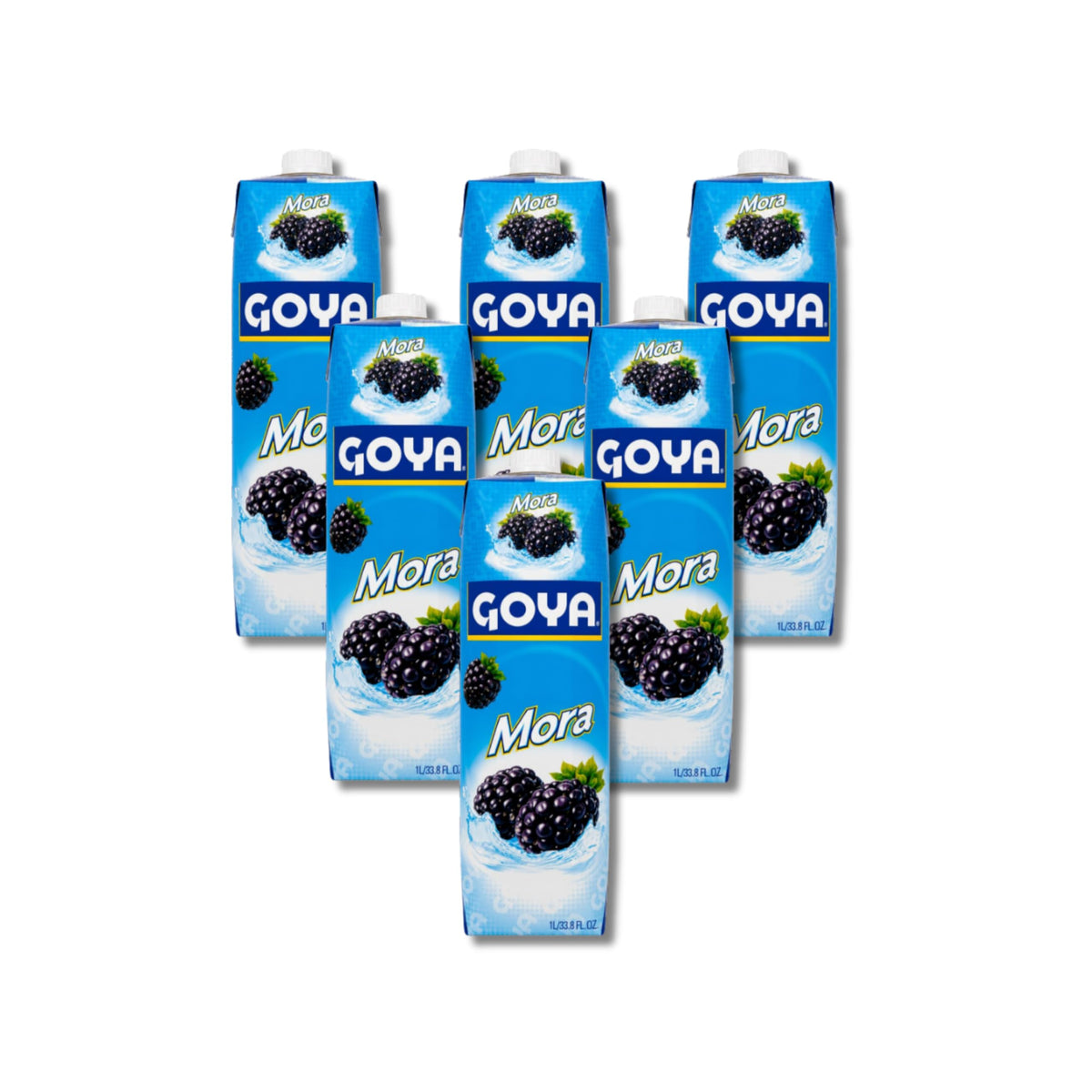 Bebida de Mora - Pack de 6 Unidades de 1 Litro (Total 6L) - Zumo de Mora Refrescante y Versátil - Con Tapón de Rosca para Conservación Óptima - Sabor Tradicional y Exótico - NEXU