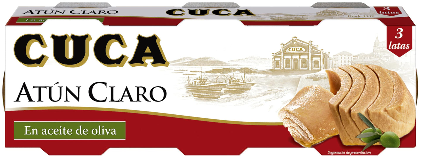 Cuca Atún Claro en Aceite de Oliva, 3 x 65g