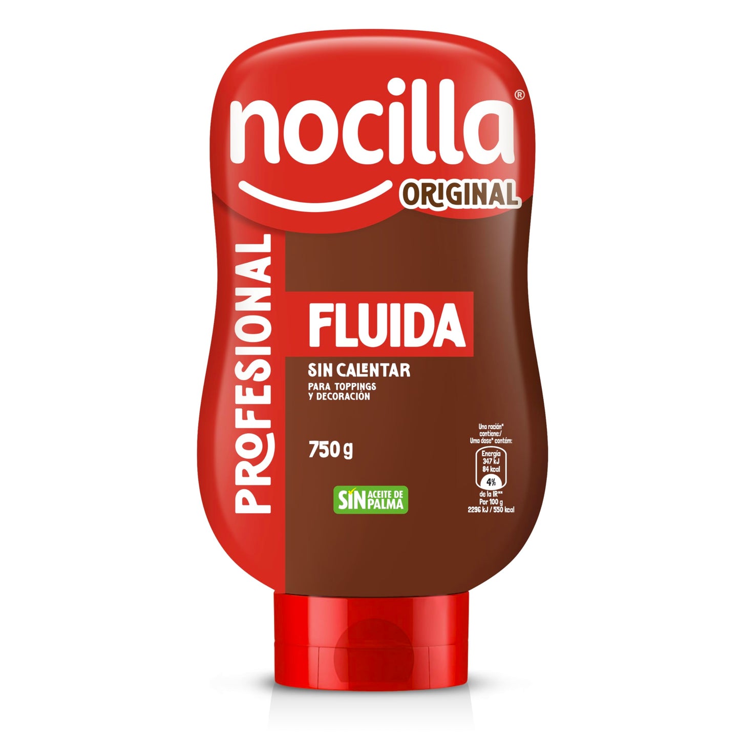 Nocilla, Profesional con sabor Original, Bocabajo sin Aceite de Palma - 750g