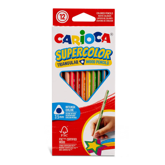 Carioca Supercolor Triang. Pencils 12pcs