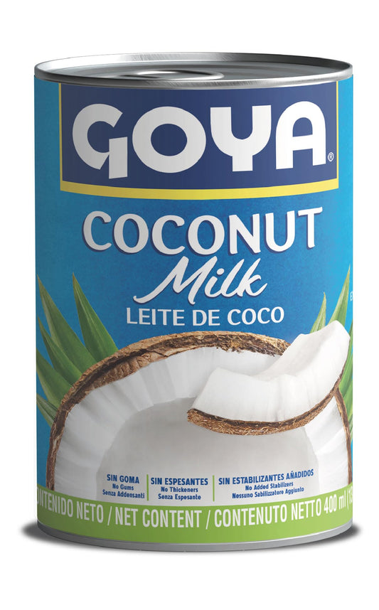 Goya Leche de Coco para Cocinar 400ml, Leche de Coco Sin Azucar Añadida y Sin Aditivos, Ideal para Cocina y Coctelería