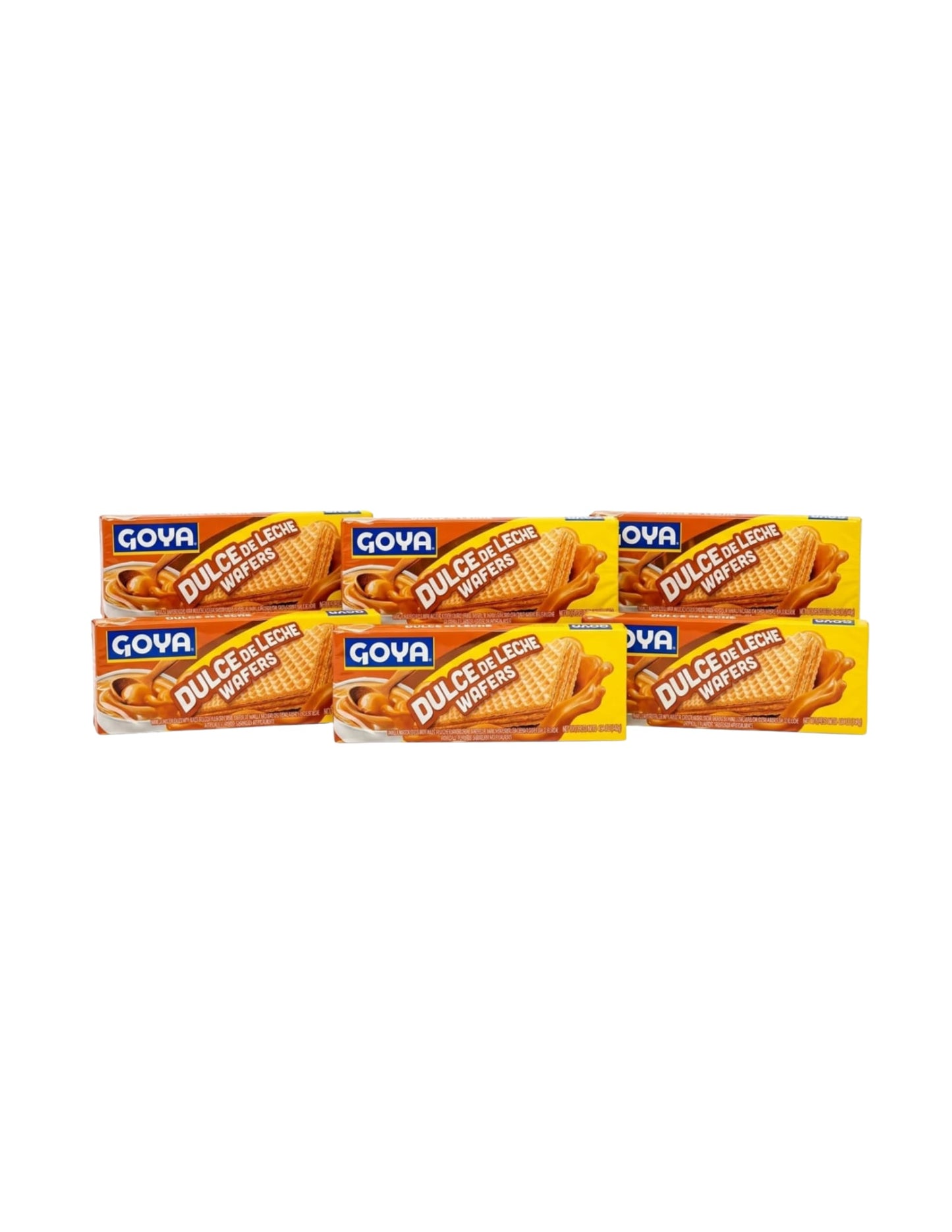 Galletas Wafer Rellenas de Dulce de Leche - Pack de 6 Paquetes de 140g - Snack Crujiente Tradicional Latino para Meriendas y Compartir - Goya - NEXU