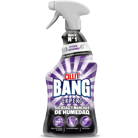 Cillit Bang Manchas de Humedad y Suciedad, potente limpiador juntas negras, baño, cocina, formato spray, 750 ml