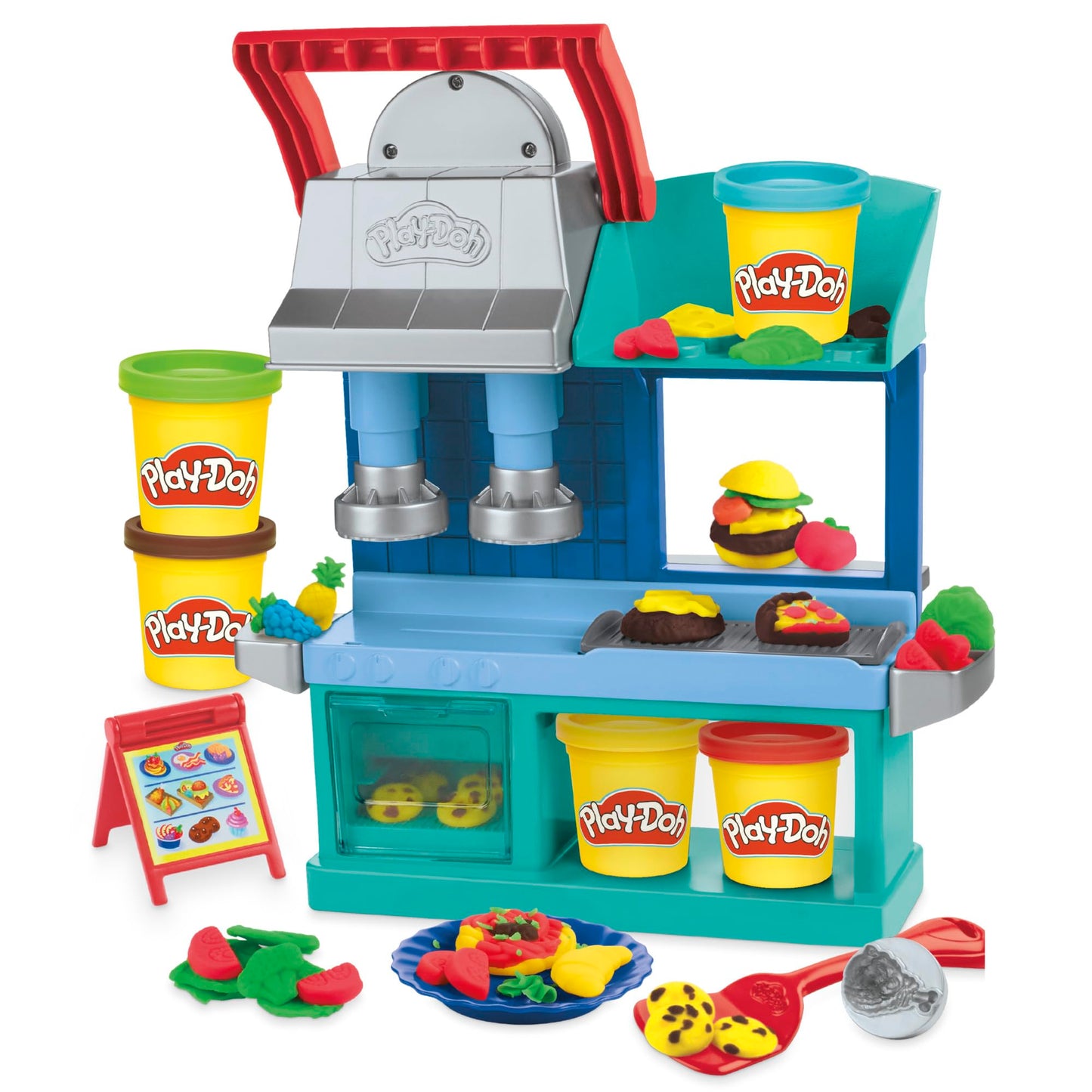 Play-Doh Kitchen Creations Restaurante Divertido, Manualidades Infantiles,  que Adoran Jugar con Comida de Juguete, Juego Creativo para Desarrollar la Imaginación