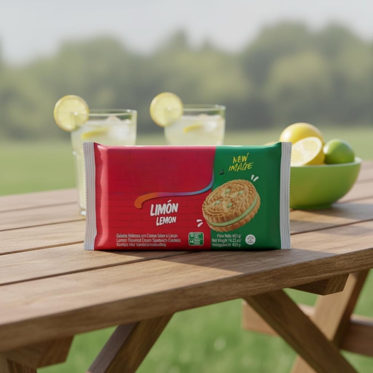 Galletas Festival de Limón - Pack de 12 Paquetes Individuales (403g) - Galletas Rellenas de Crema Cítrica - Merienda Ideal para Compartir - Sin Grasas Trans ni Colesterol - NEXU