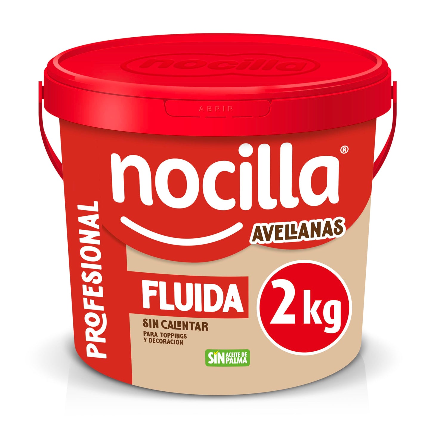 Nocilla, Profesional, Fluida con Sabor Avellanas sin Aceite de Palma - 2kg
