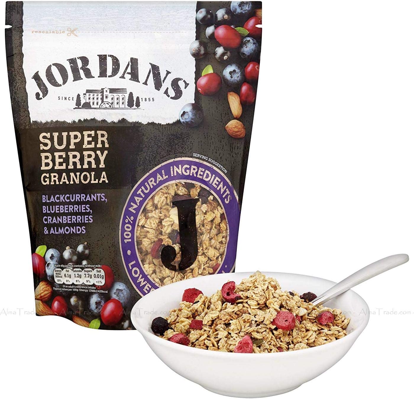 Jordans JORDANS Super Berry Granola Semillas de avena integrales Grosellas negras Arándanos 1,5 kg