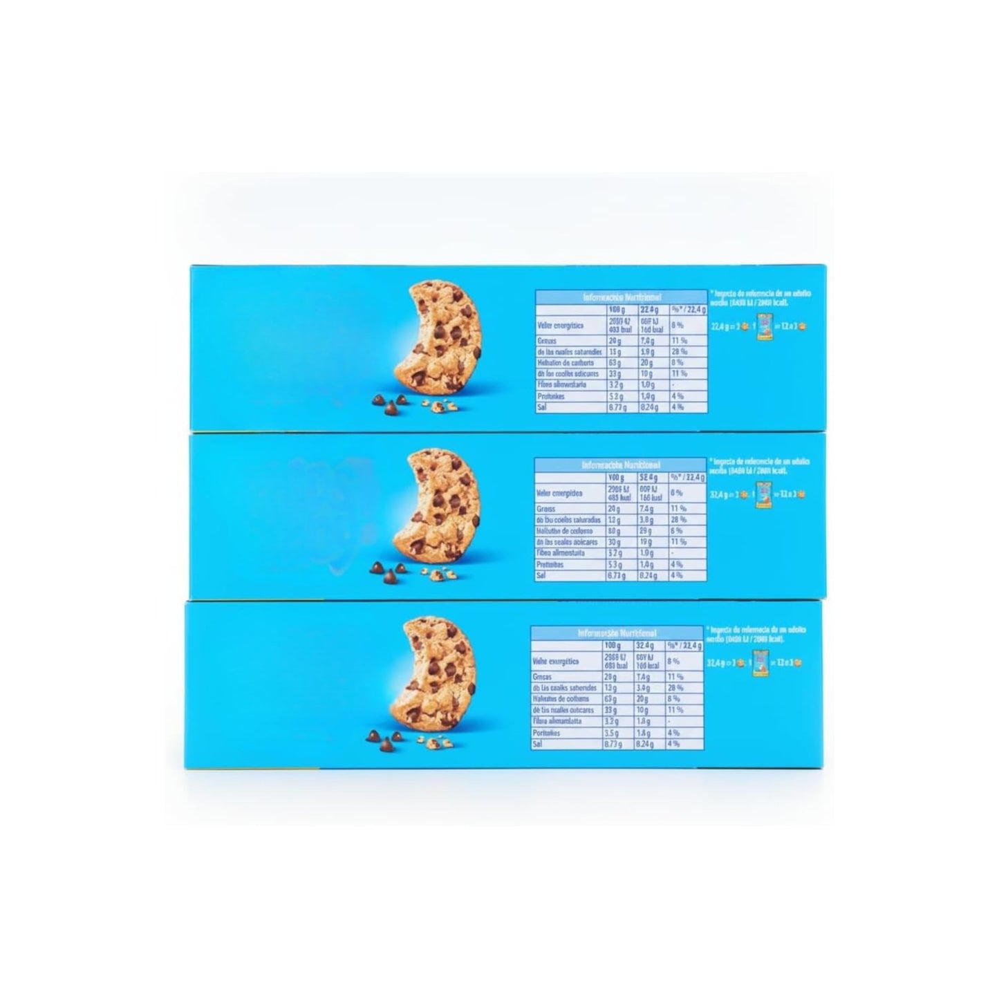 Galletas Crujientes con Pepitas de Chocolate - Pack Familiar de 3 Unidades (3 x 400g) - Ideal para Merienda, Desayuno y Compartir - Edición Especial LaLiga - NEXU