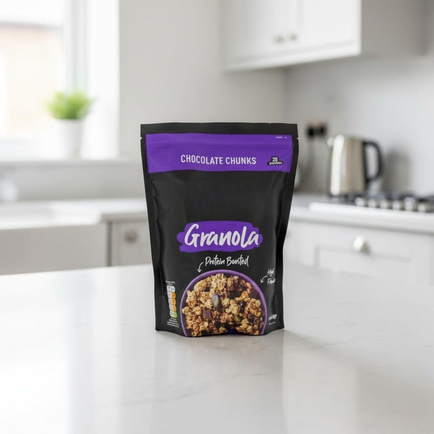 Granola con Proteínas Sabor Chocolate - Pack Ahorro 1kg | 15g de Proteína por Ración - Alta en Fibra - Apta para Veganos - Desayuno Saludable y Energético con Avena Integral - NEXU