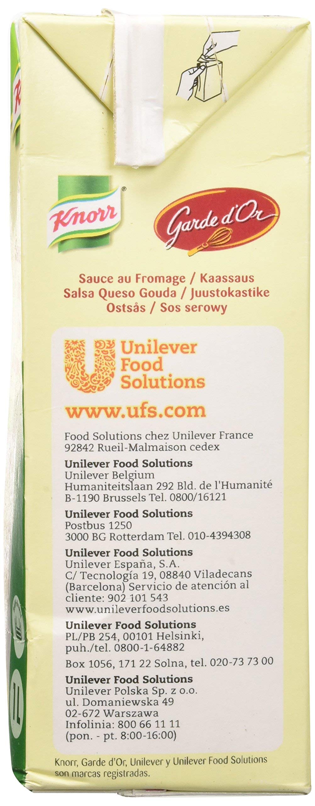 Knorr Garde D'Or Salsa Queso Gouda líquida lista para usar brik 1L