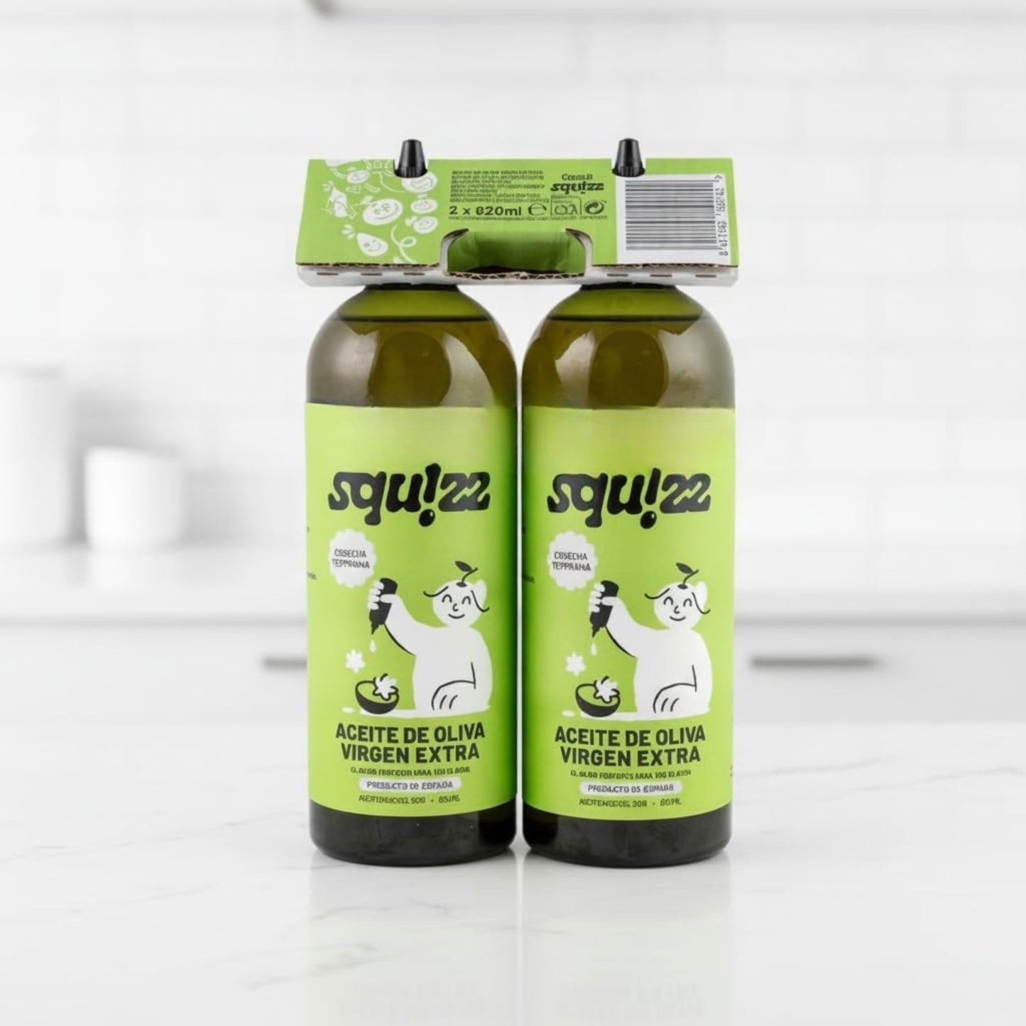 Aceite de Oliva Virgen Extra - Pack 2 x 620ml - Cosecha Temprana de Jaén - Formato Antigoteo y Dosificador Preciso - 100% Origen España - Alto Contenido en Vitamina E - NEXU