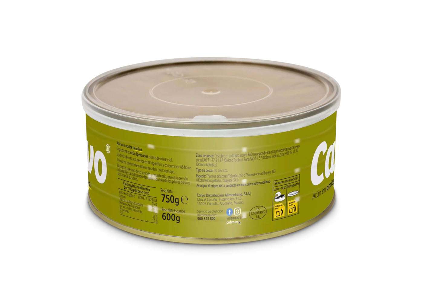 Calvo Atún en Aceite de Oliva RO750