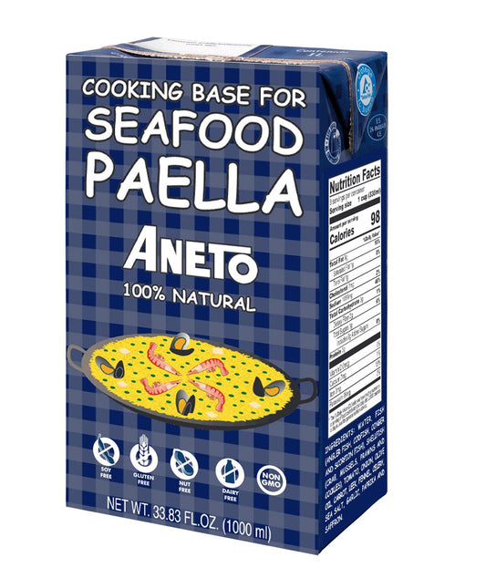 ANETO caldo de pescado y marisco para paella envase 1 lt