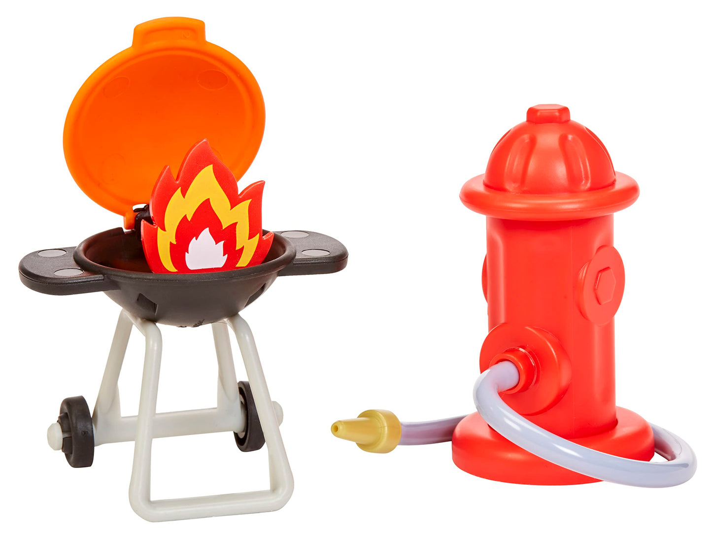 Little Tikes Let's Go Cozy Coupe Estación de Bomberos - Incluye un camión de bomberos, un sombrero, una parrilla para barbacoa y una boca de incendios - Edad: 3+ años
