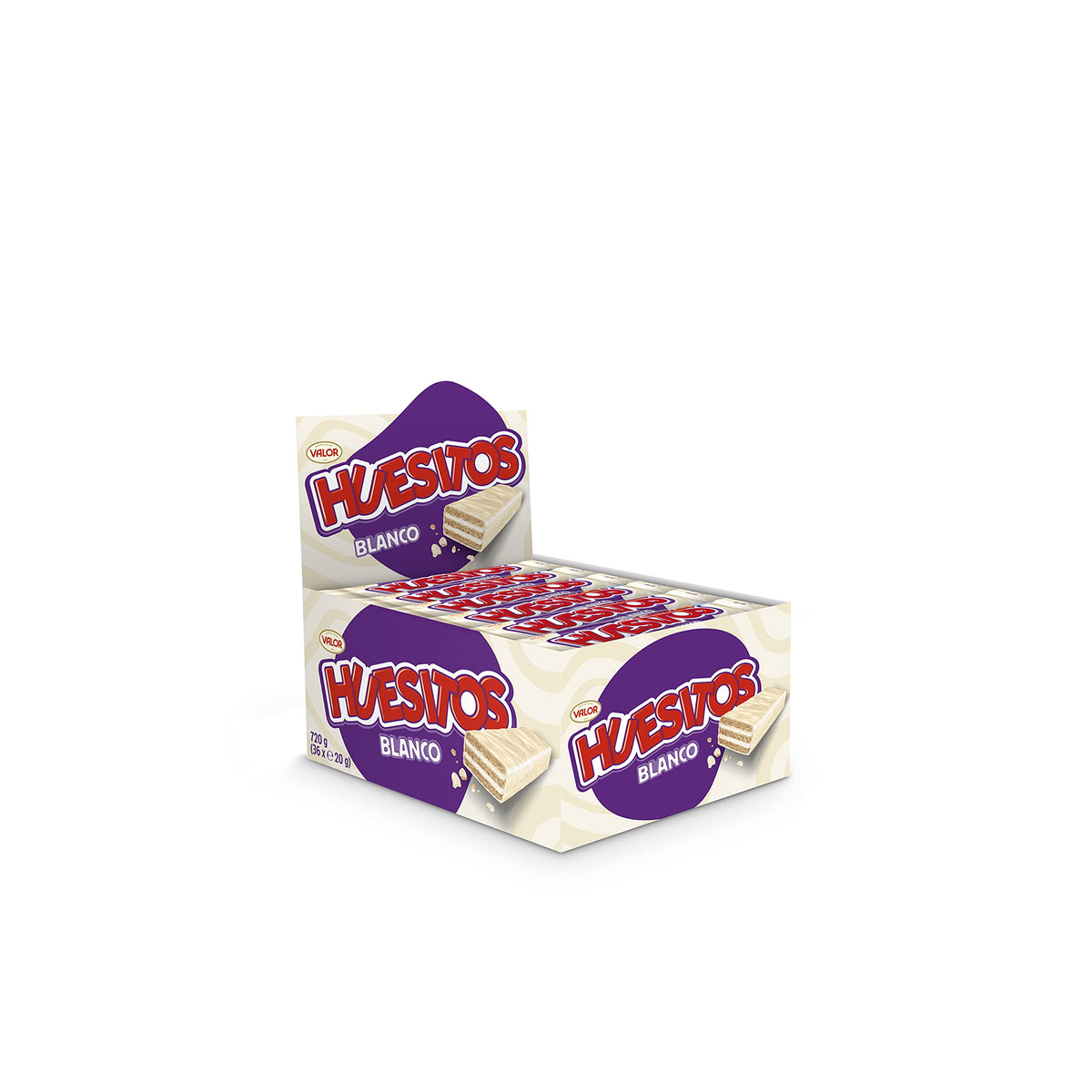 Huesitos - Barritas de Barquillo con Chocolate Blanco 36 x 20g