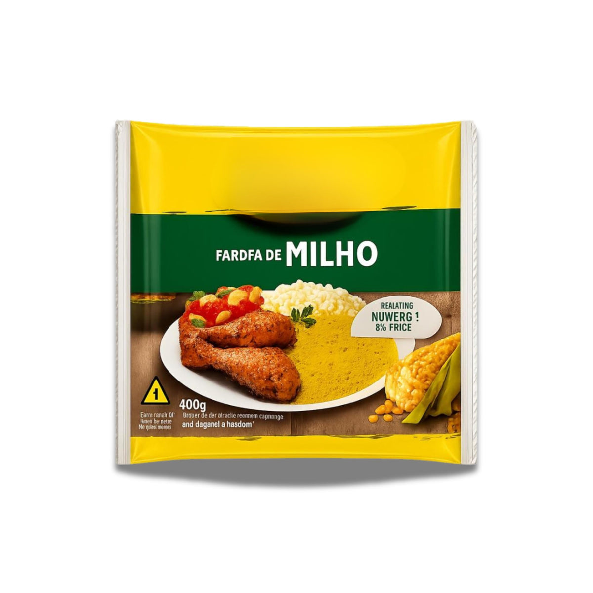 Farofa de Milho Tradicional - Pack de 6 Unidades de 400g (Total 2,4kg) - Harina de Maíz Tostada Crujiente para Acompañamiento de Carnes, Barbacoas y Ensaladas - Guarnición Lista para Consumir - NEXU