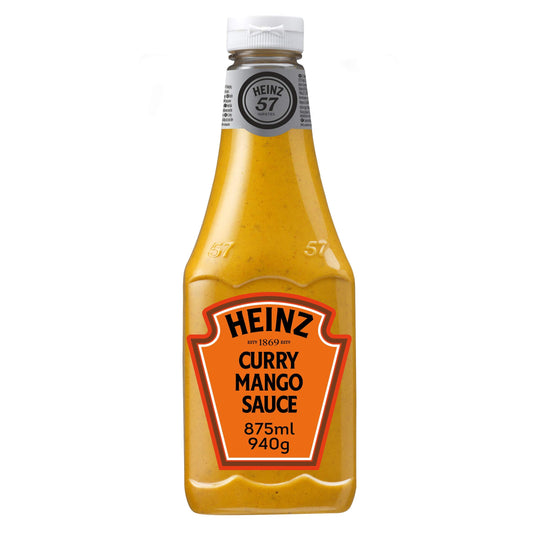 Heinz Salsa Curry Mango envase 875ml. Toque afrutado para Ensalada y Pollo