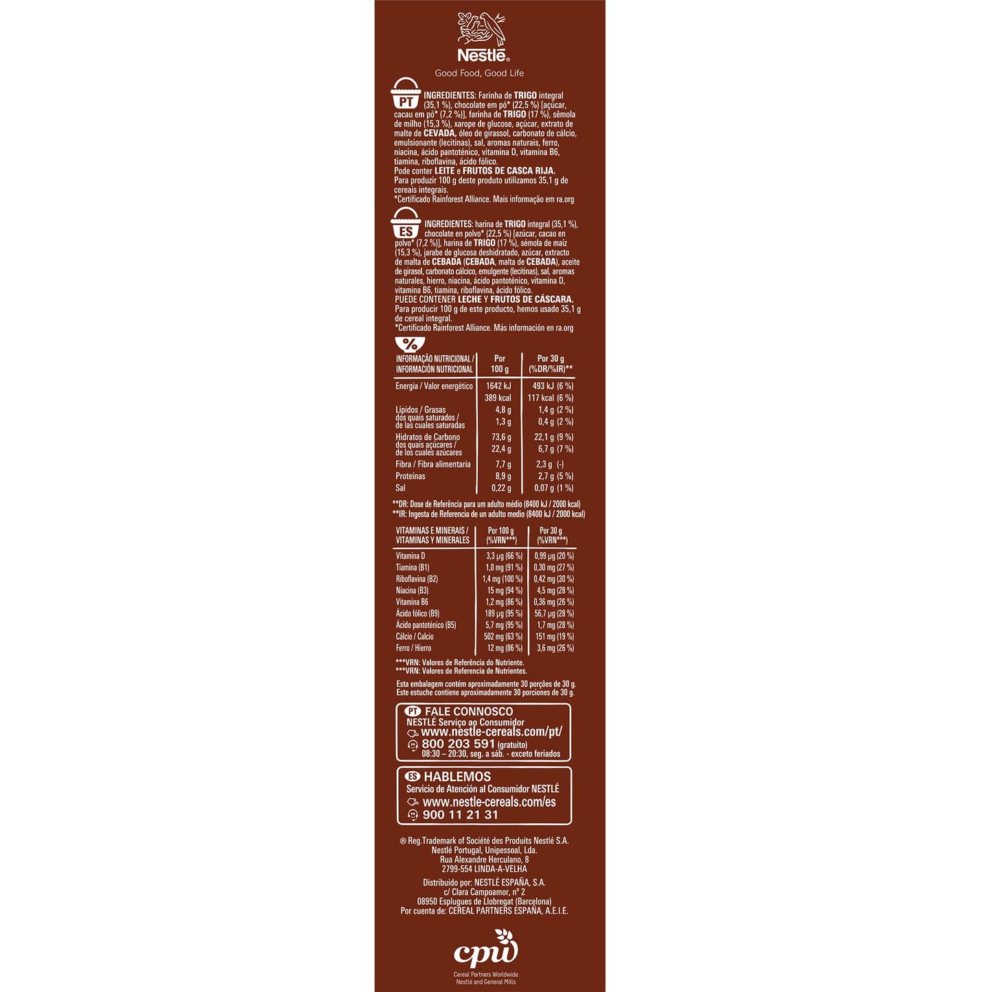 Chocapic Cereales integrales con chocolate, 900 g