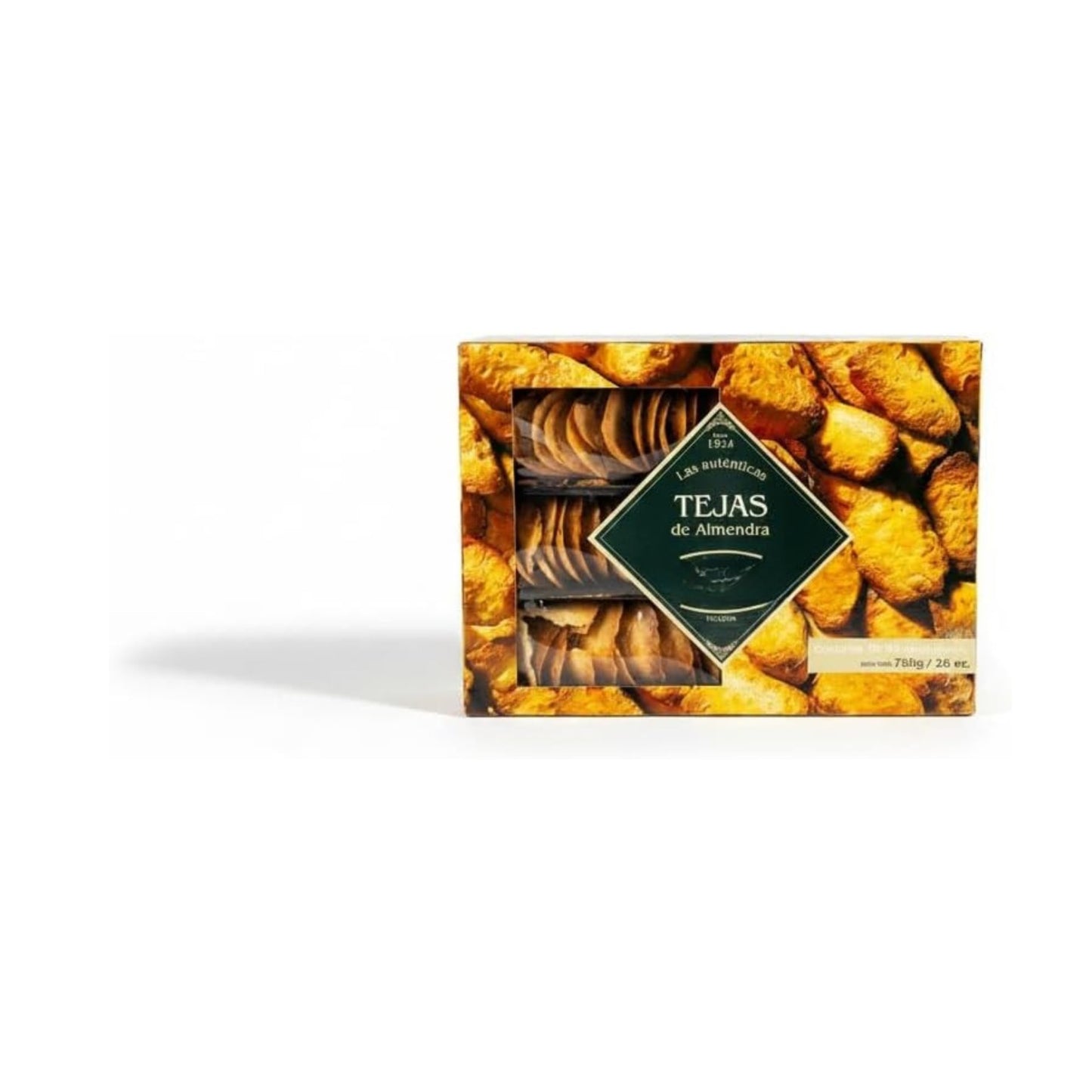 Tejas de Almendra de Tolosa Originales - Caja 750g (90-95 uds) - Dulce Artesano - 34% Almendra Seleccionada - Sin Conservantes - Repostería Gourmet Tradicional - NEXU