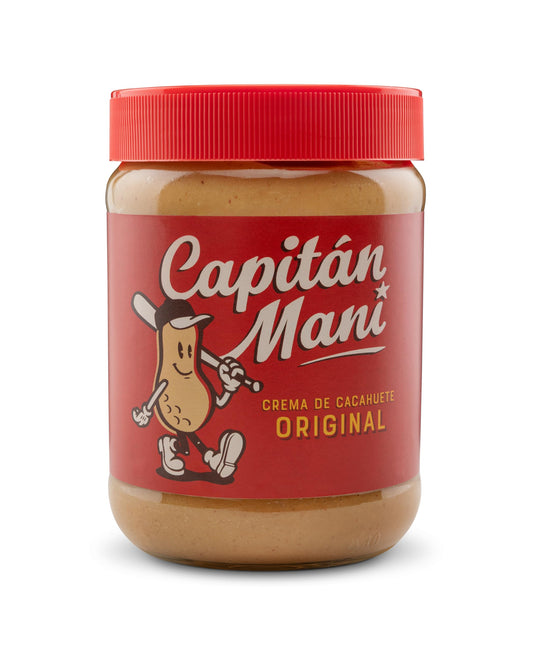 Crema de Cacahuete Capitán Maní Suave 500g| Natural, Sin Azúcares, Sin Aditivos | Alta en Proteína