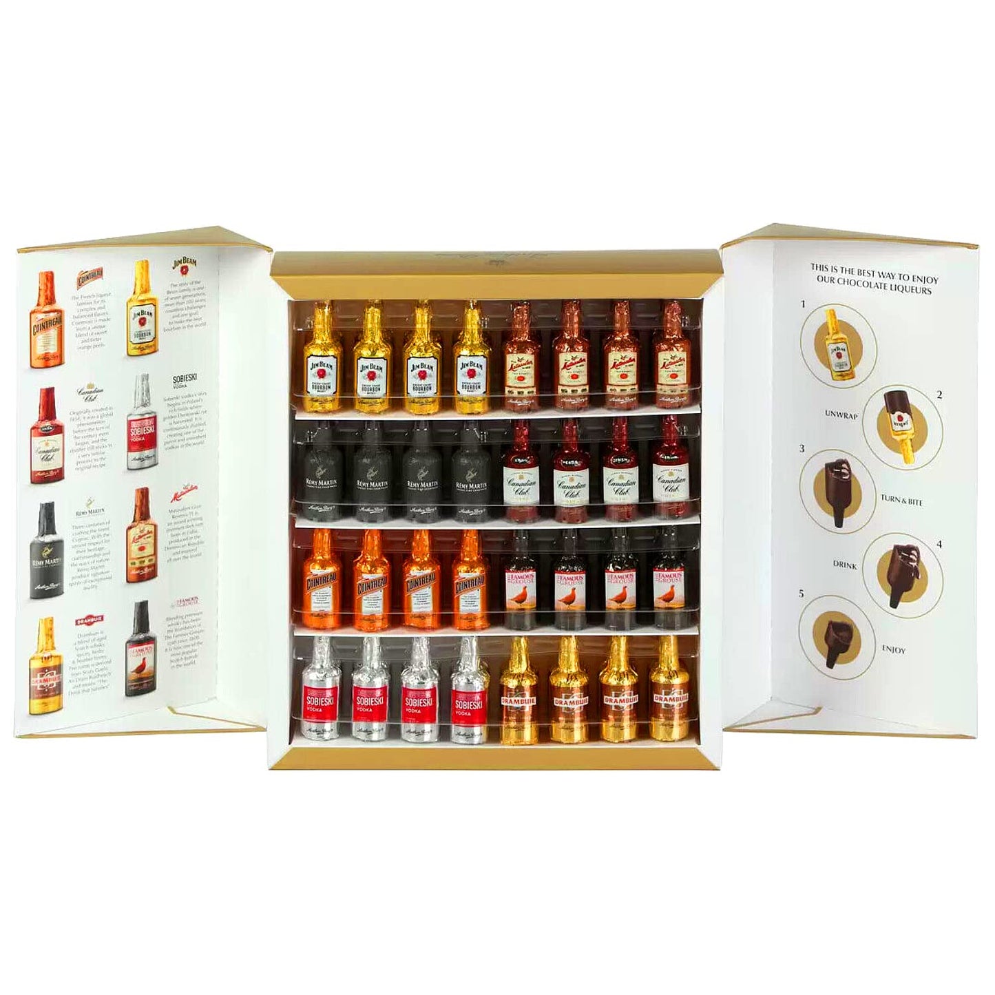 Caja de regalo de chocolates oscuros con relleno de licor de Anthon Berg, paquete surtido (paquete de 64)