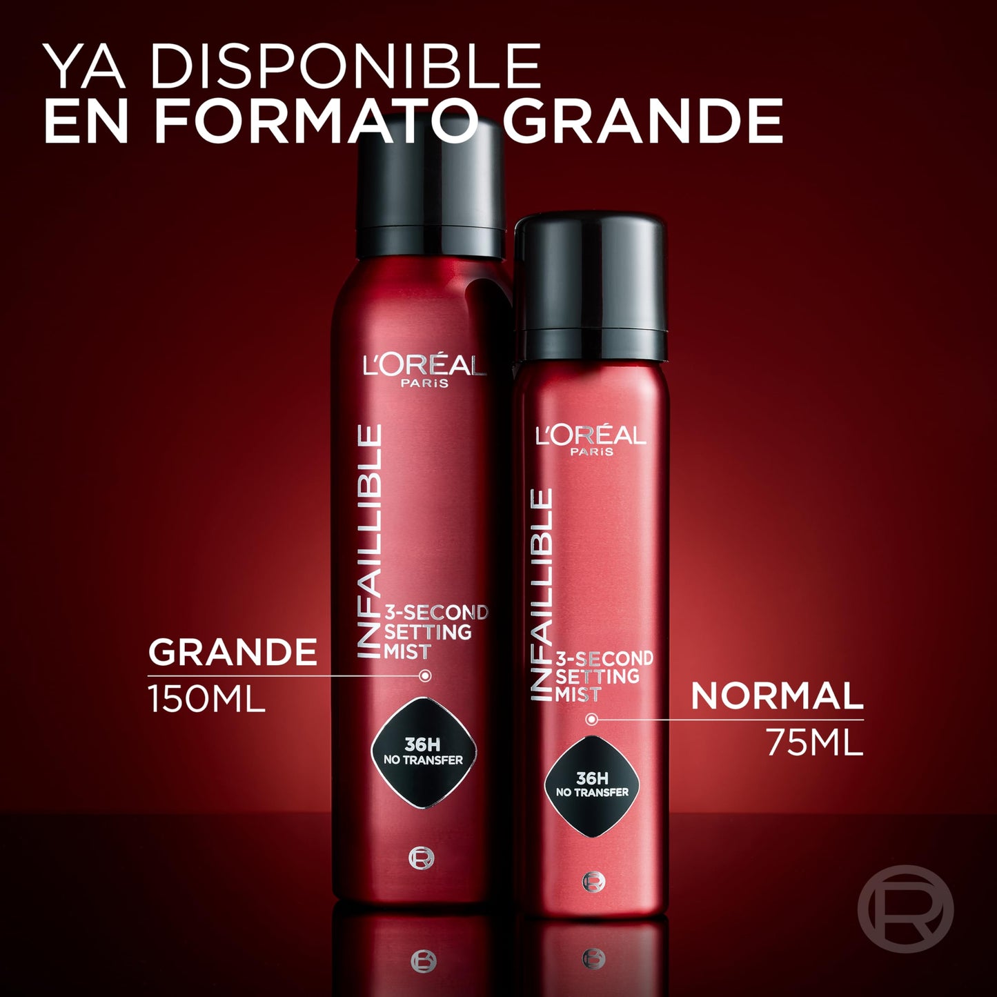 L'Oréal Paris Spray Fijador de Maquillaje Infaillible, Resistente al Agua, Se mantiene hasta 36h, 75 ml