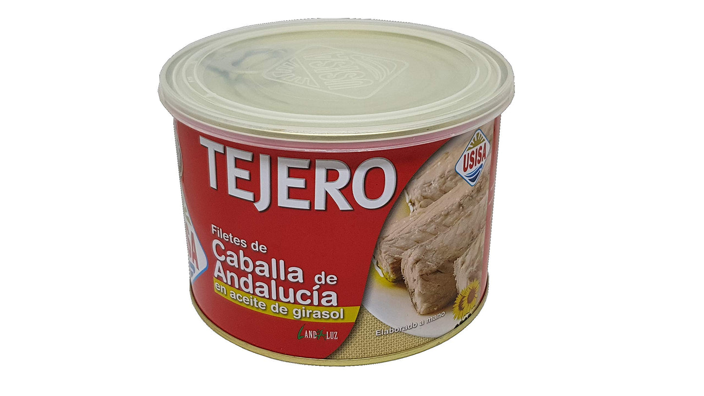 Filetes de Caballa en Aceite Girasol - 1 Lata x 1170 g - TEJERO - Conserva de Pescado