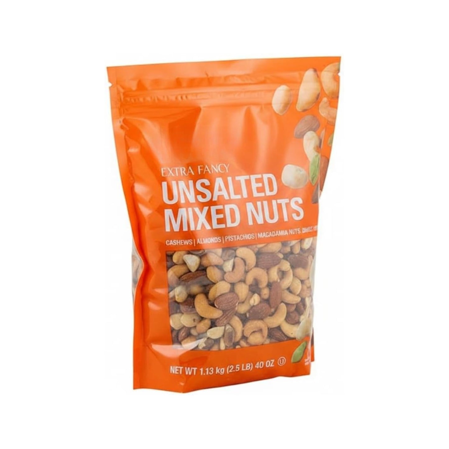 Mix de Frutos Secos Variados Sin Sal Extra Fancy, 1.13 kg (2.5 lb) - Mezcla de Anacardos, Almendras, Pistachos y Macadamias - Snack Saludable, Keto y Paleo - NEXU