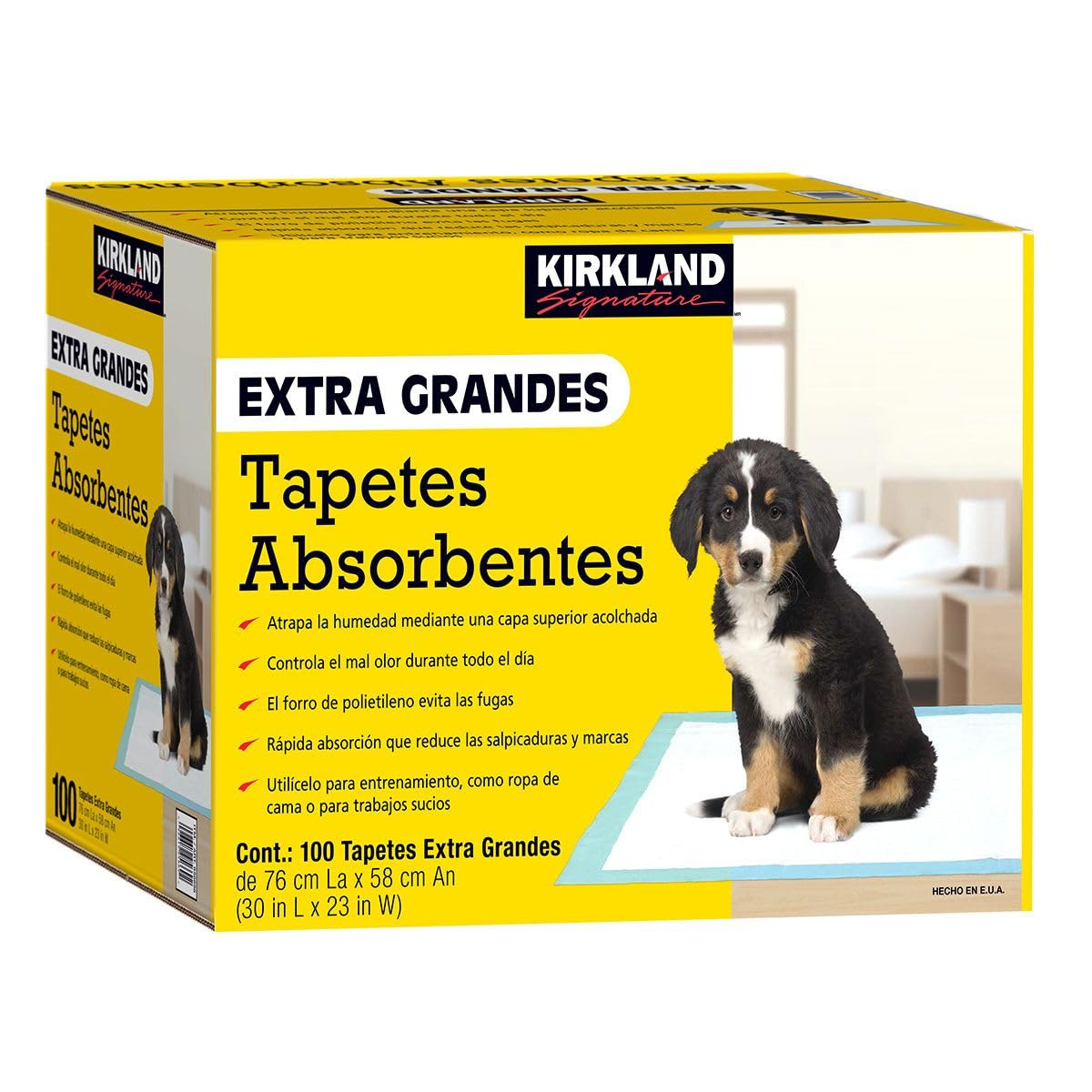 Almohadillas absorbentes extragrandes, Kirkland - 100 almohadillas grandes, 30 x 23 pulgadas