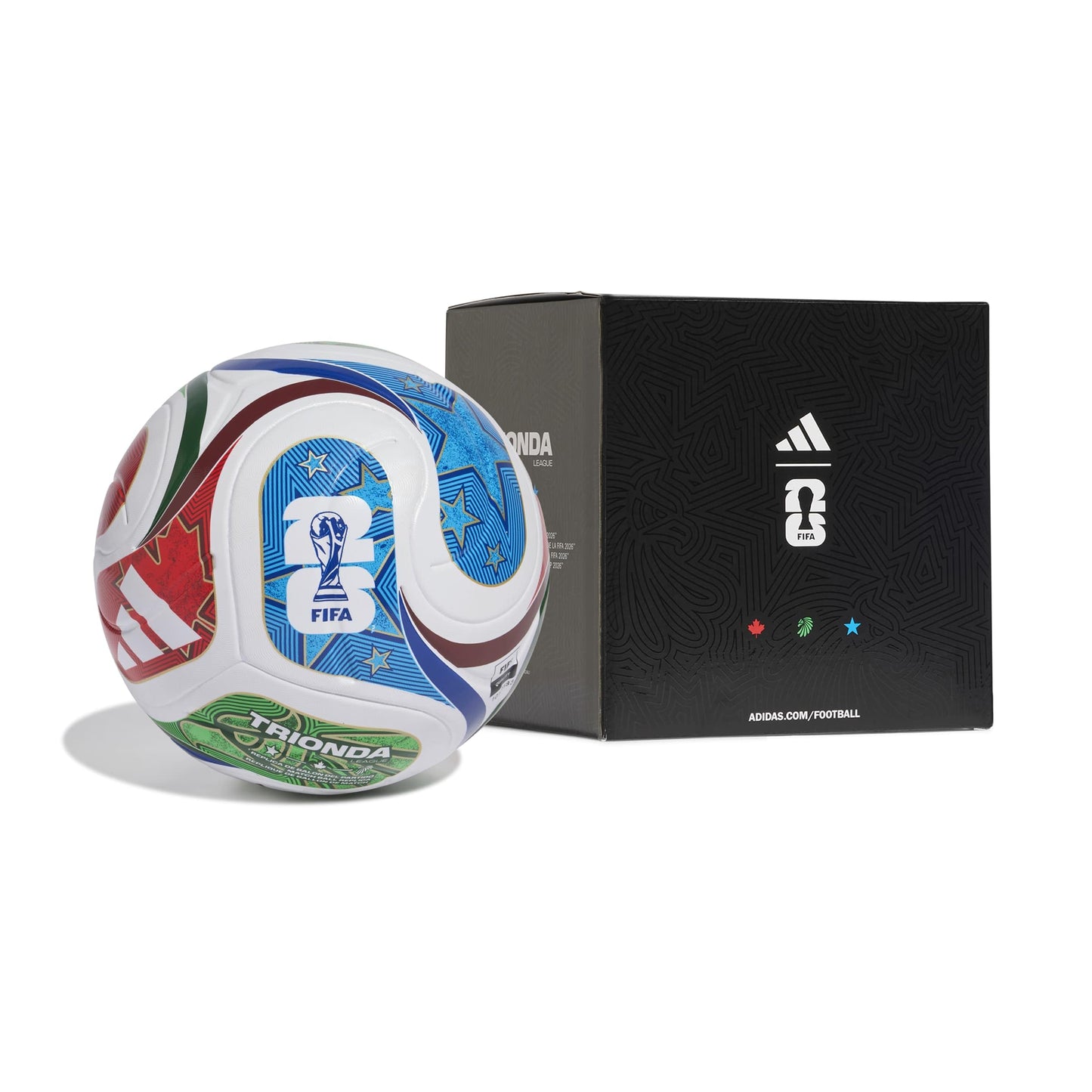 adidas Unisex Balón de la Liga de la Copa Mundial de la FIFA 26™, White/Royal Blue/Solar Blue/Power Red, 5