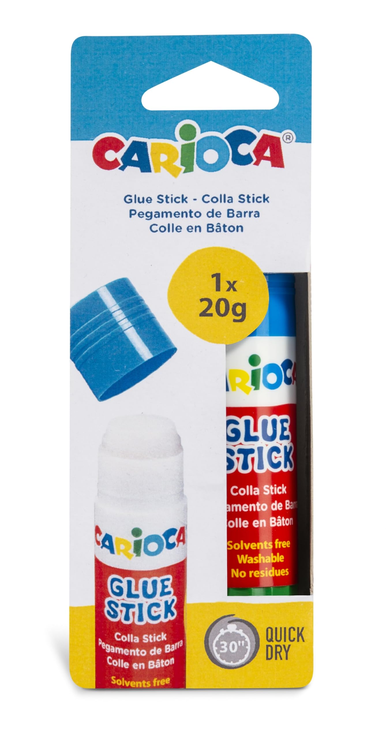 Carioca Glue Stick 42071 - Barra adhesiva, 20 g (1 pieza)