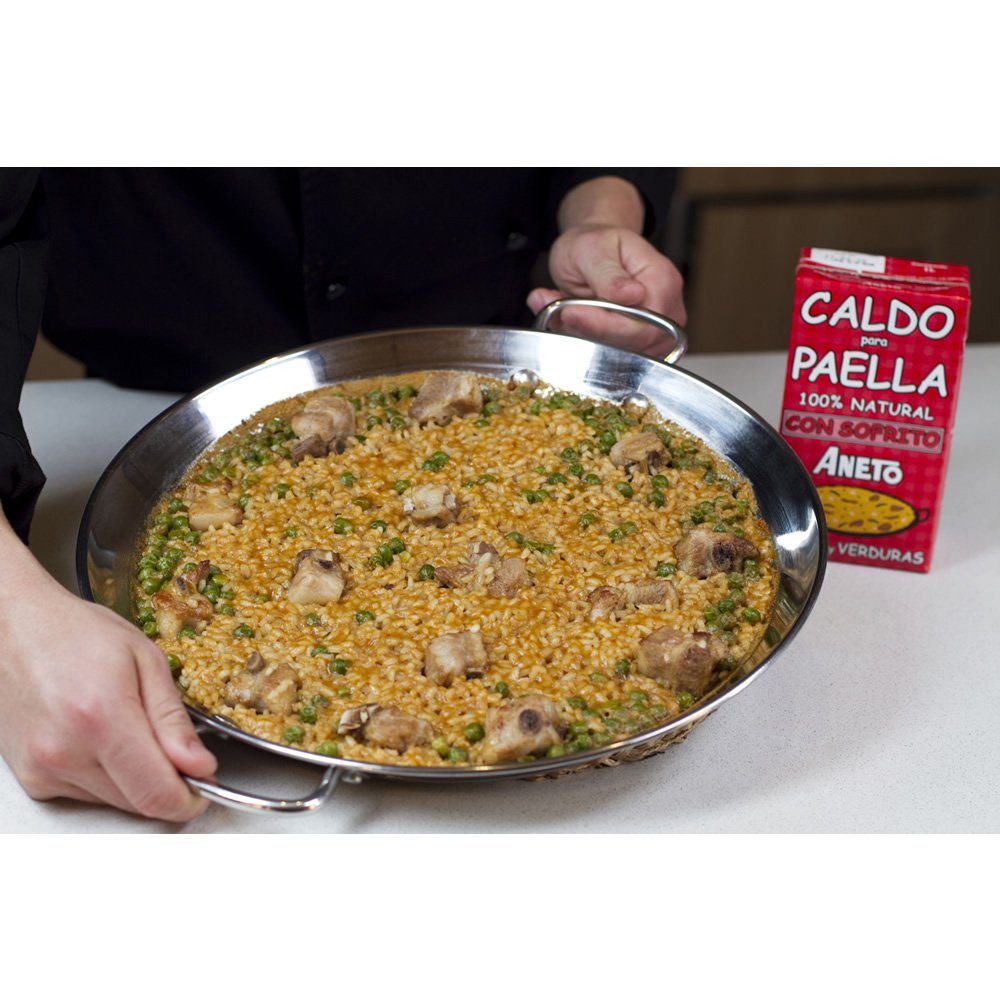 Aneto Natural Caldo para Paella de Carne y Verduras, 1L